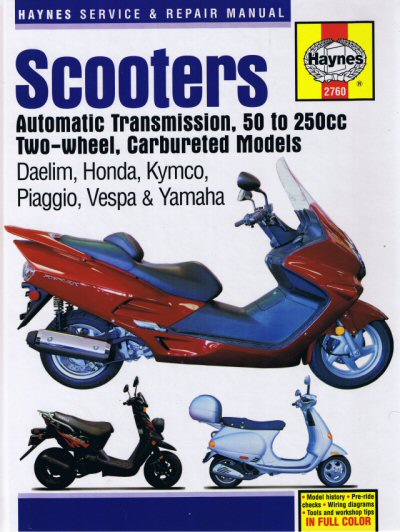 Haynes Hard Cover Scooter Book-Carbureted Models